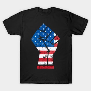 4th of July black power fist T-Shirt